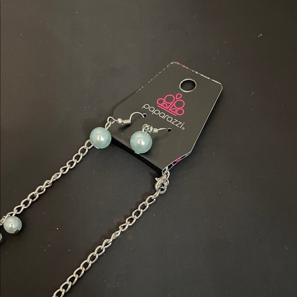 Paparazzi Silver Chain with Blue Beads - Picture 5 of 7